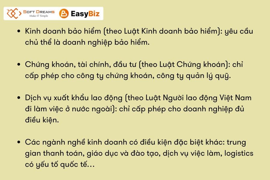 Những ngành nghề yêu cầu phải có tư cách pháp nhân mới được phép hoạt động
